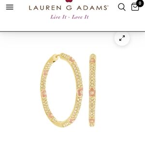 Lauren G Adams Pave Hoop Earrings